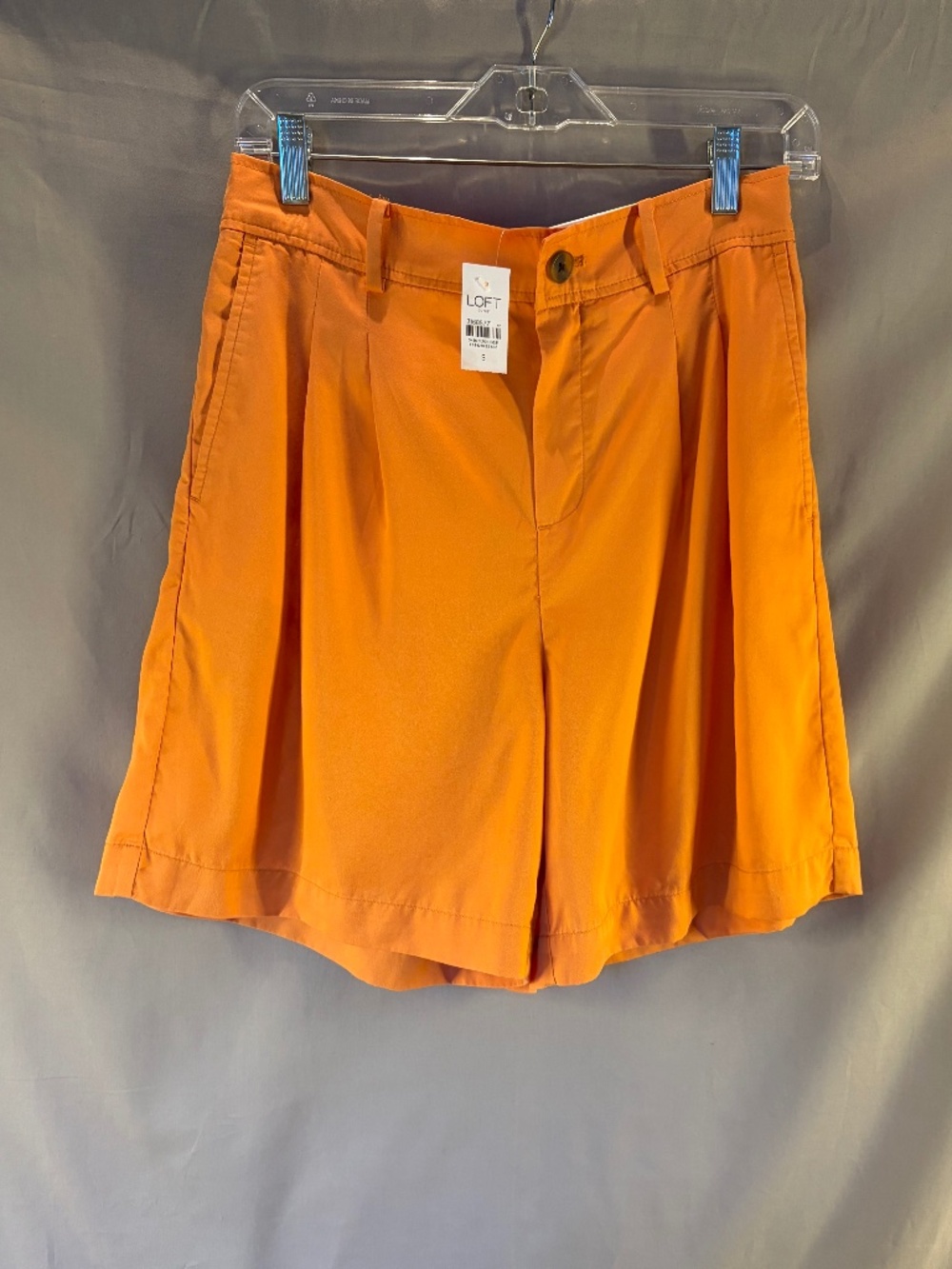 LOFT High Rise Shorts with Elastic fit, Orange color - Size S (NWT)